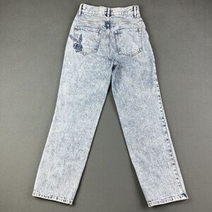 Playboy by PacSun Jeans Women 24 High Waist Button Fly Boyfriend Bunny Acid Wash
